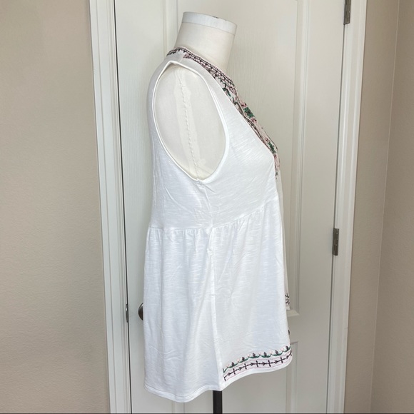 KNOX ROSE Embroidered Sleeveless Babydoll Top Size M - Picture 8 of 12